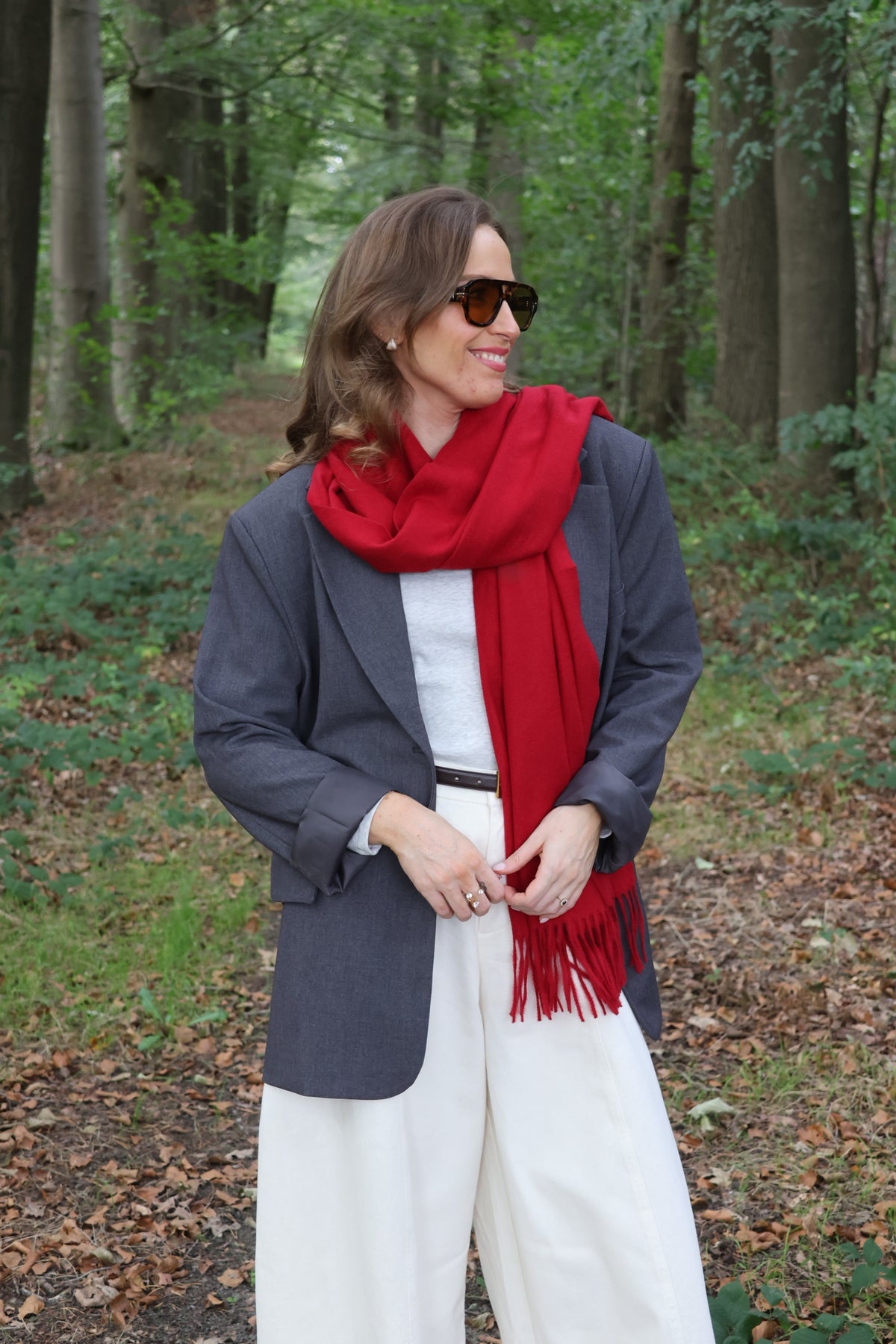 Tirza sjaal kersenrood
