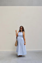 Colette maxi jurk lichtblauw