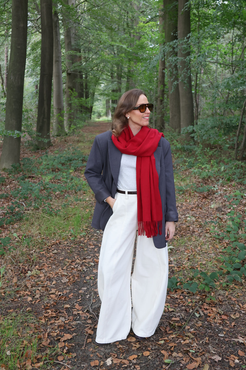 Tirza sjaal kersenrood