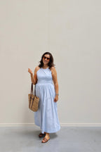 Colette maxi jurk lichtblauw