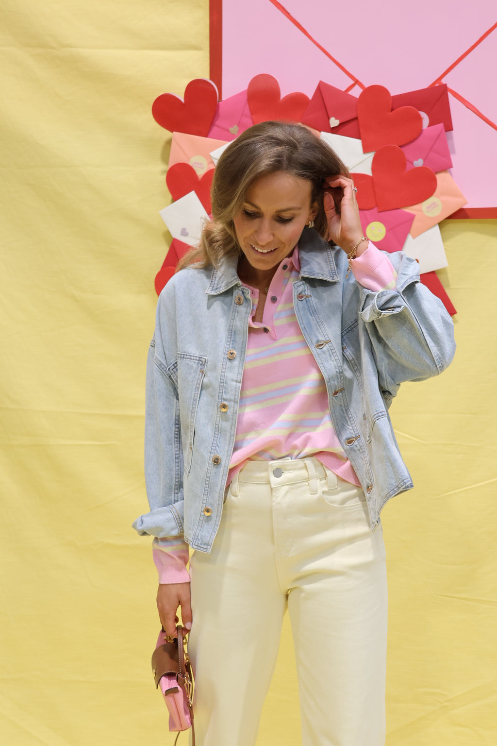 Ellen gestreepte polo pastel multicolor