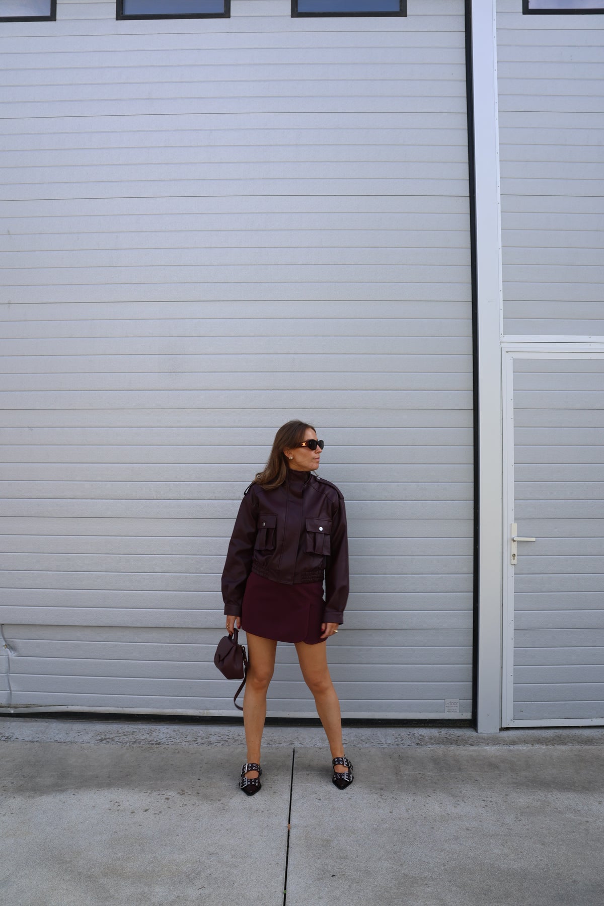 Roxy jack in leerlook bordeaux