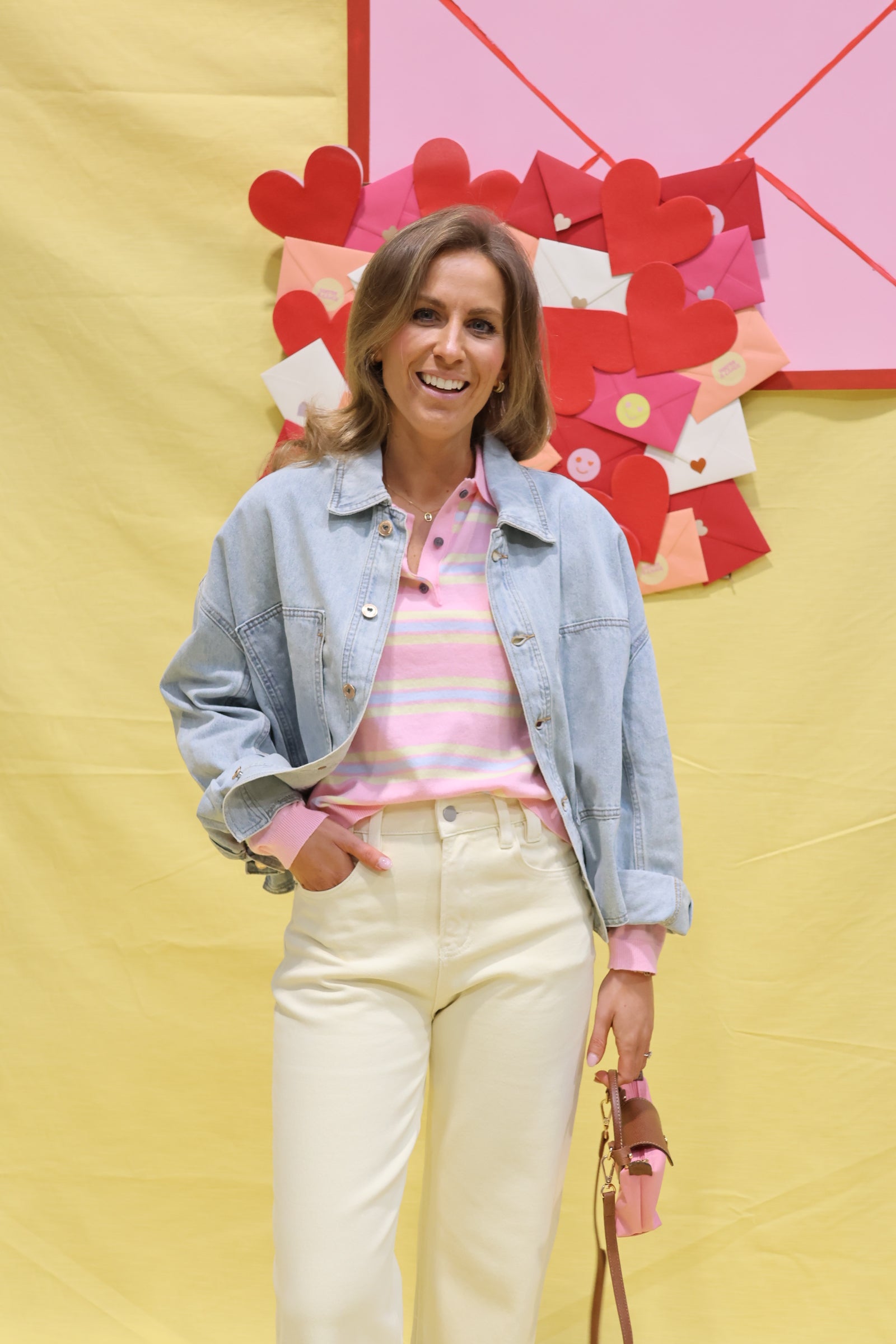 Edith straight jeans lichtgeel