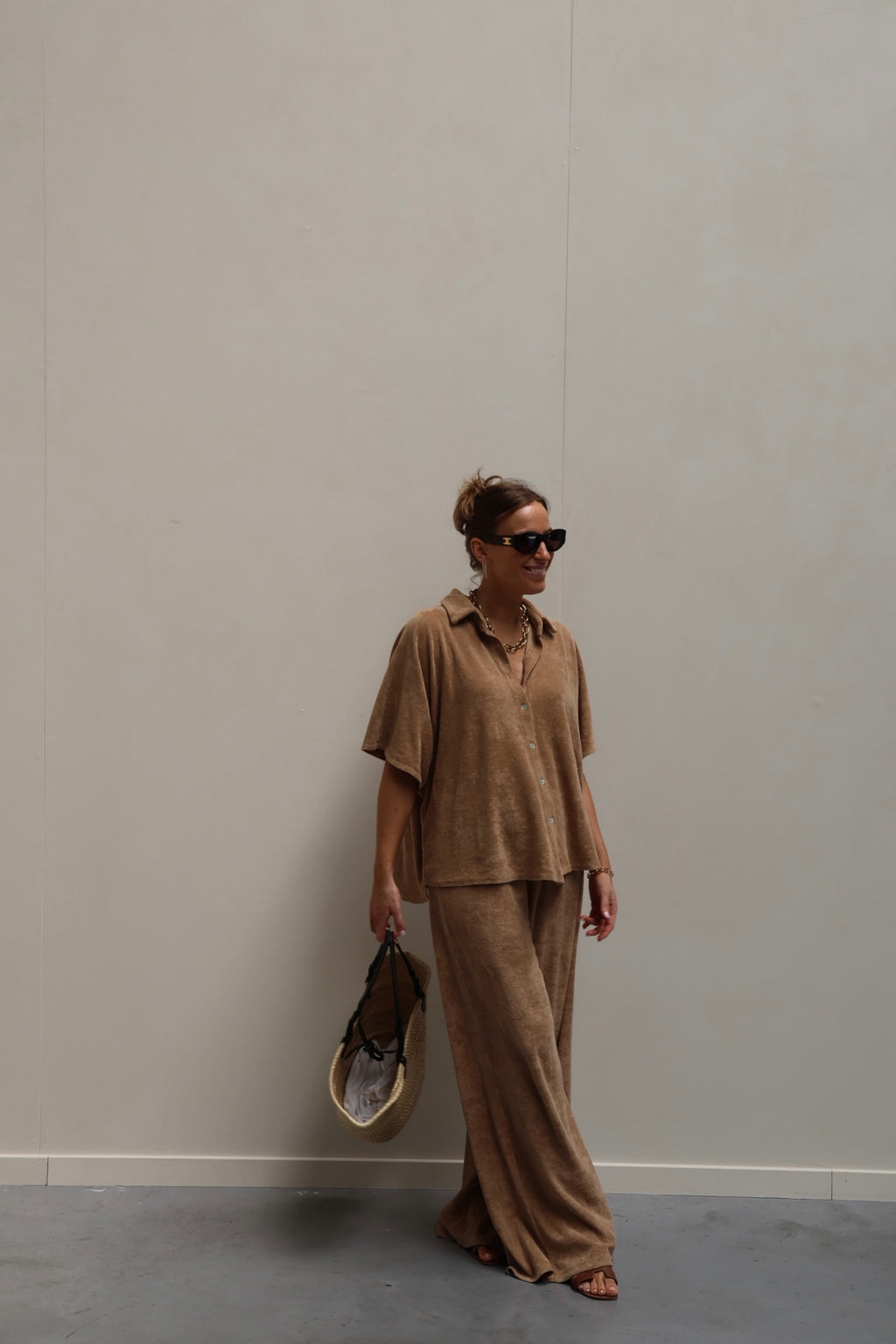 Celeste terry set camel