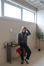 Maud barrel jeans dark grey