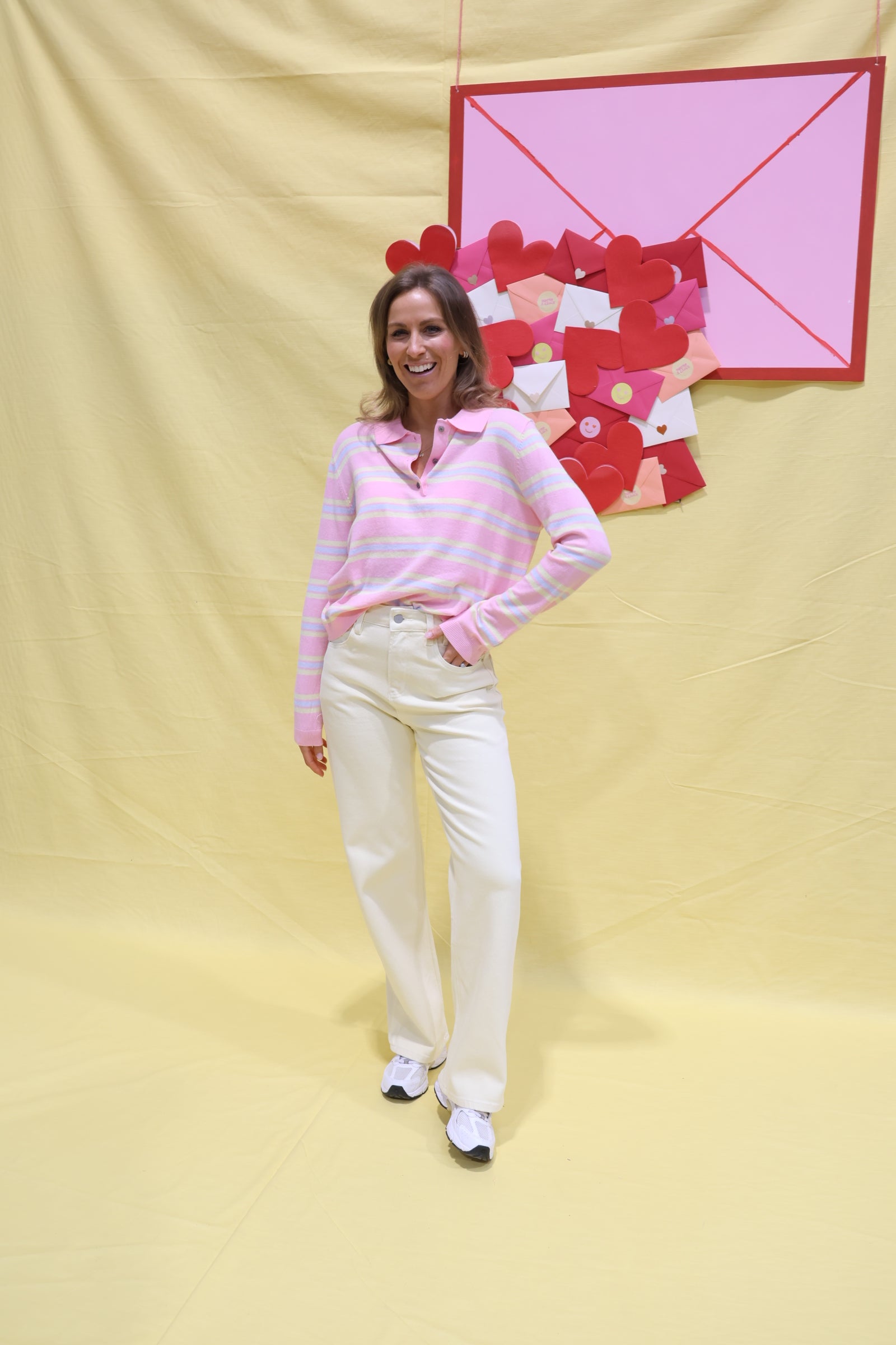 Ellen gestreepte polo pastel multicolor