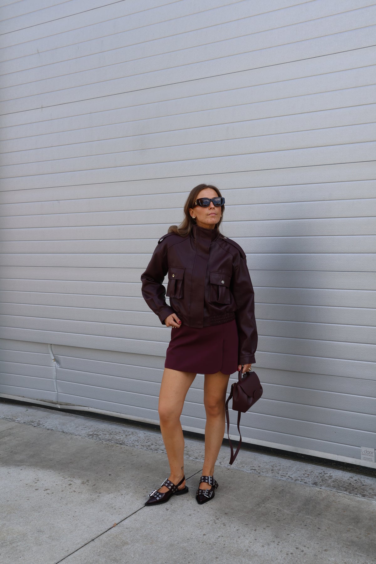 Roxy jack in leerlook bordeaux