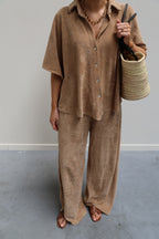 Celeste terry set camel