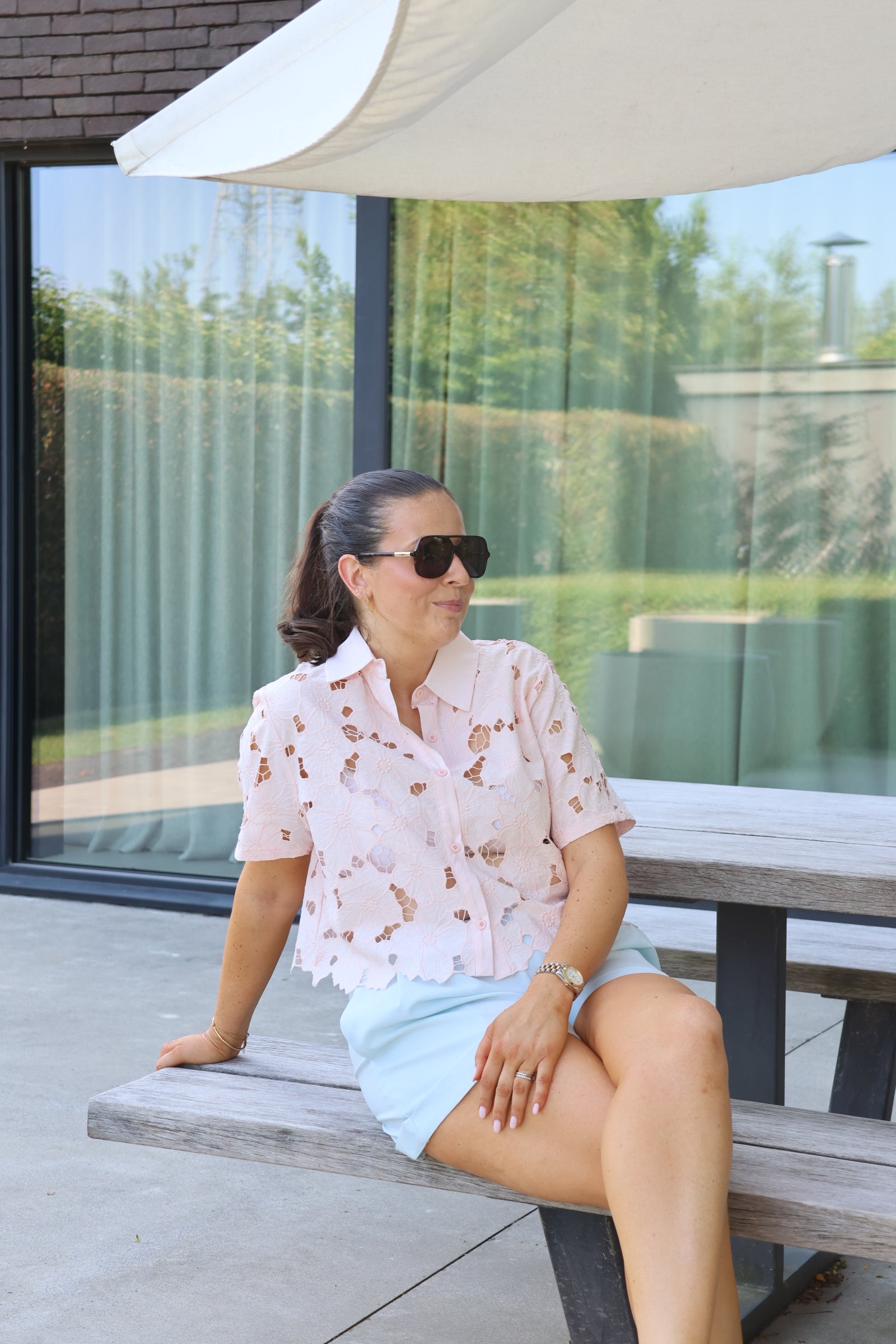Sophia short lichtblauw
