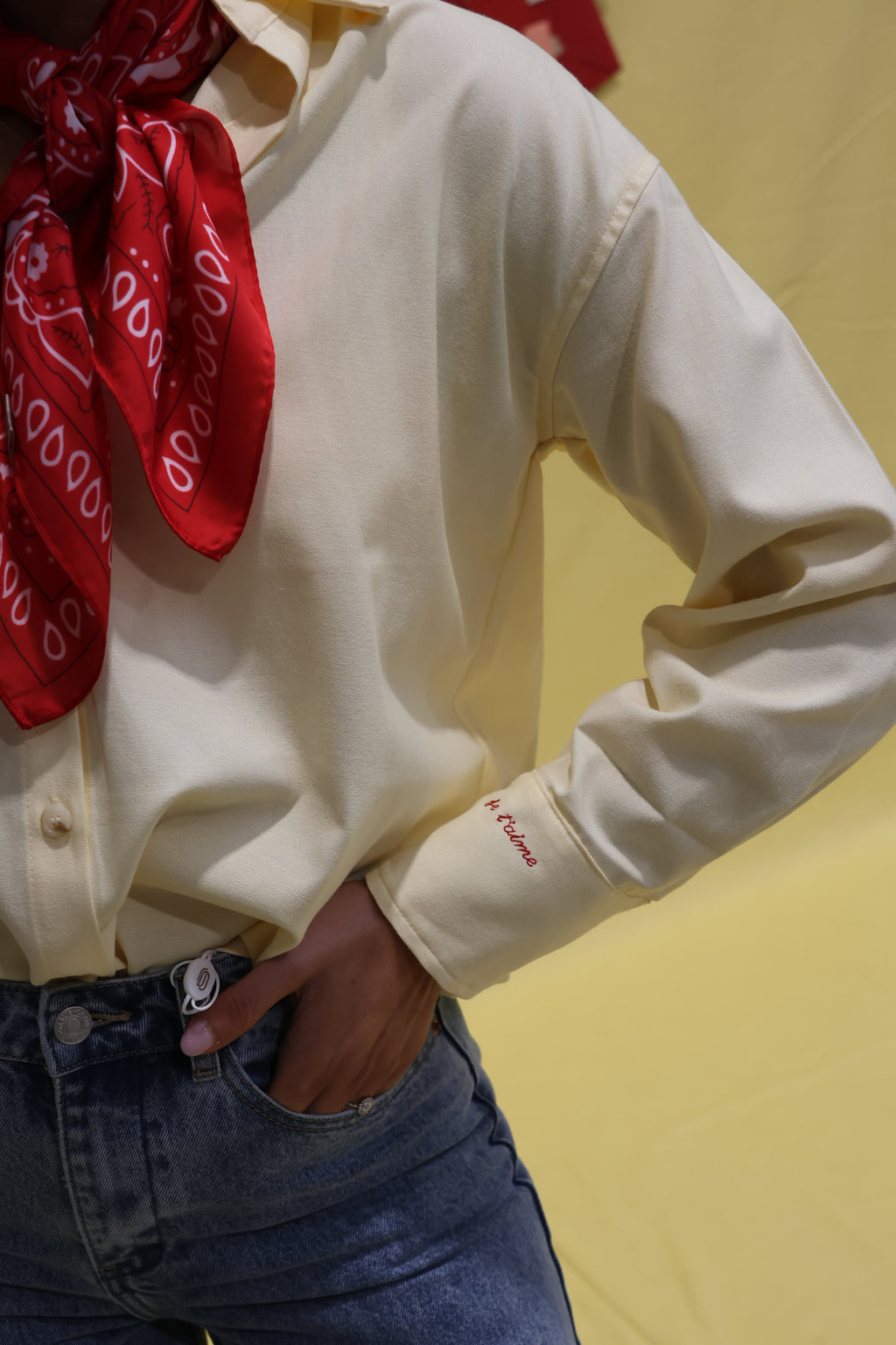 Je t'aime hemdje geel