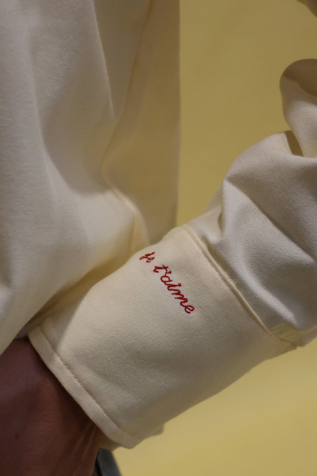 Je t'aime hemdje geel