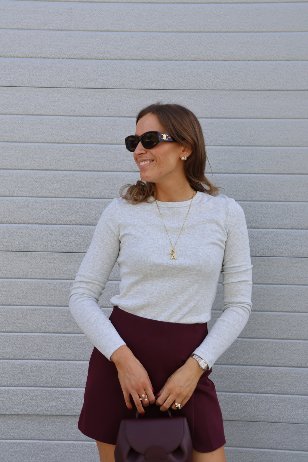 Maelle longsleeve grijs