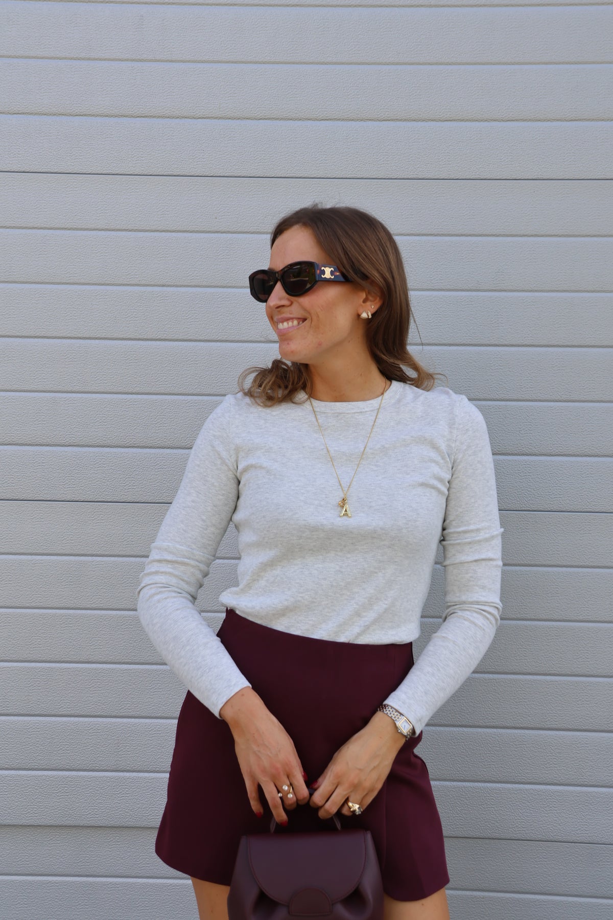 Maelle longsleeve grijs