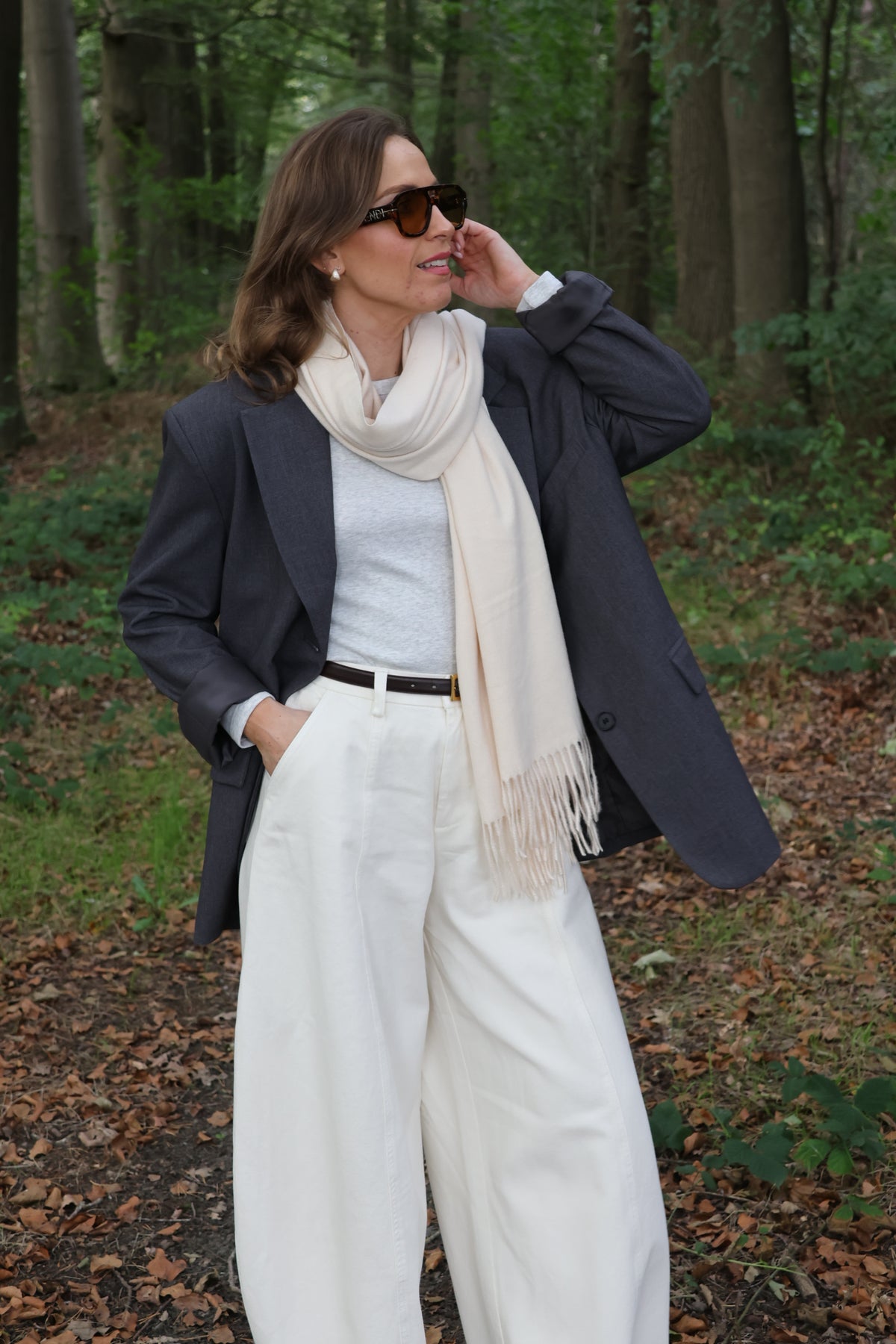 Tirza sjaal crème