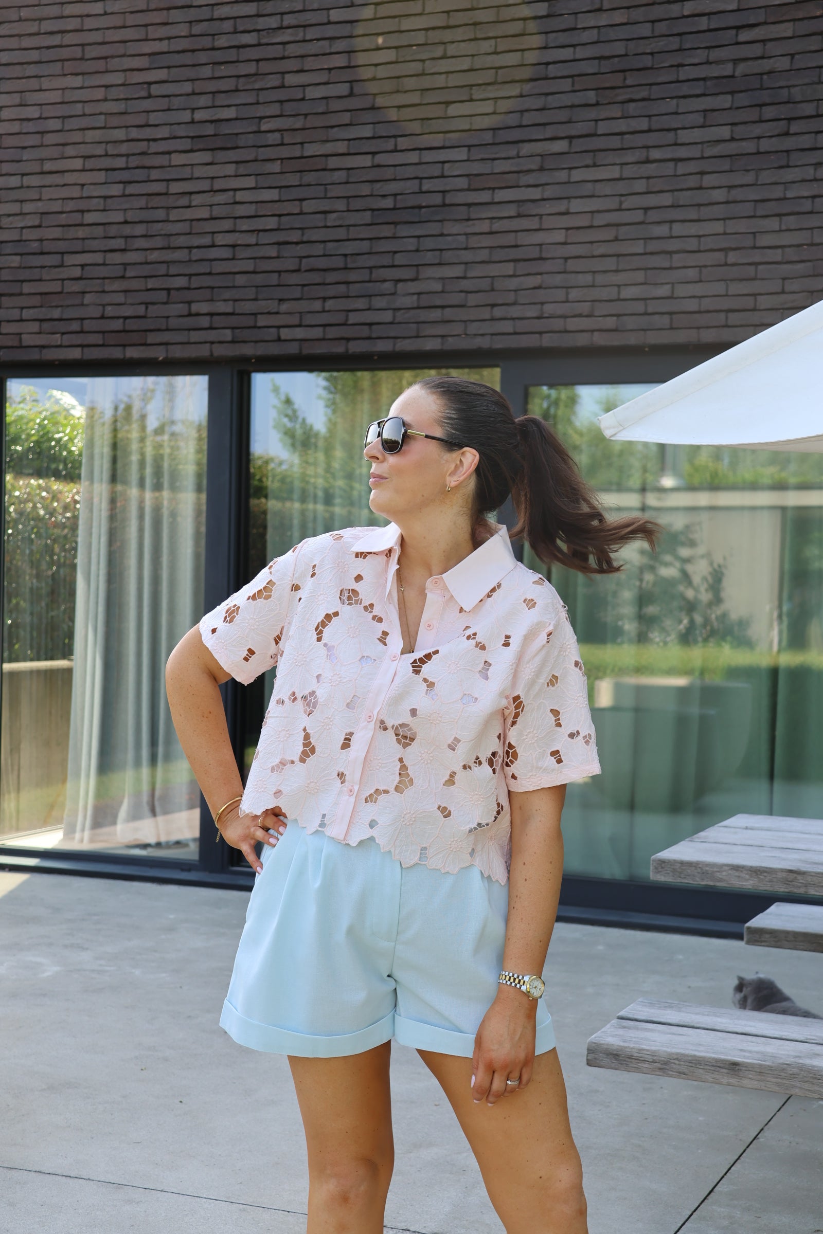 Sophia short lichtblauw