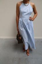 Colette maxi jurk lichtblauw