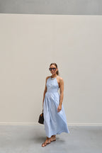Colette maxi jurk lichtblauw