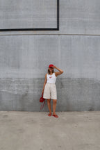 Tanktop wit met vis