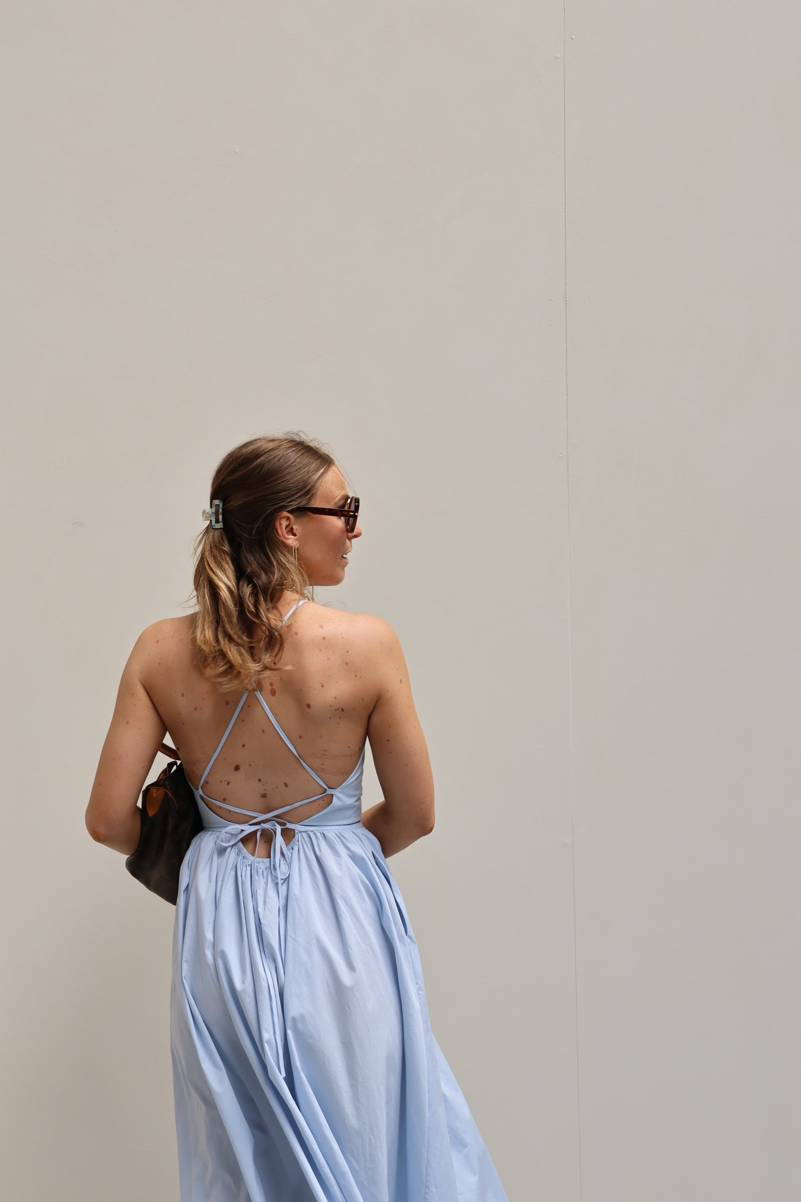 Colette maxi jurk lichtblauw