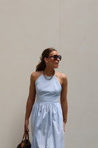 Colette maxi jurk lichtblauw