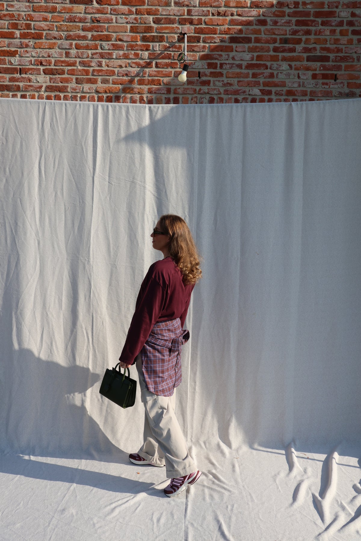 Ranie geruit hemd bordeaux