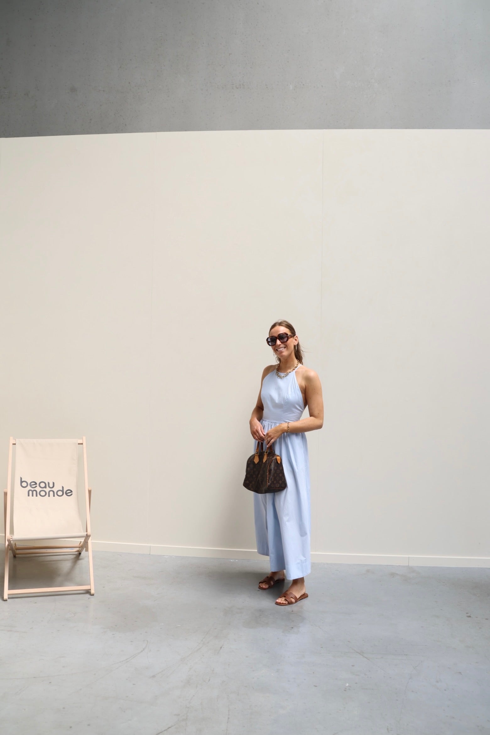 Colette maxi jurk lichtblauw