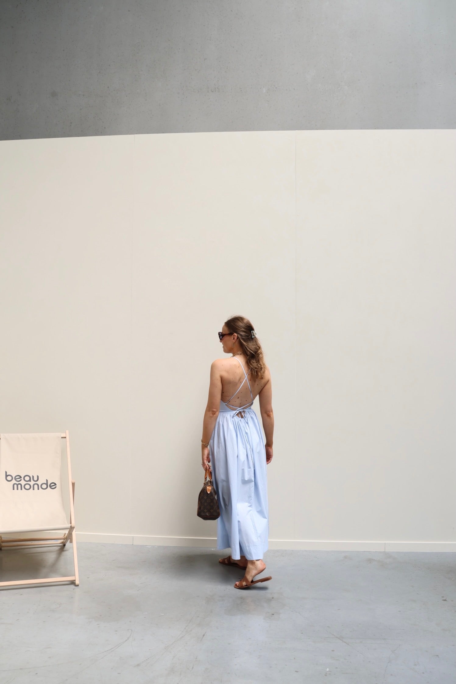Colette maxi jurk lichtblauw