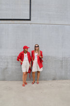 Bea oversized blazer rood