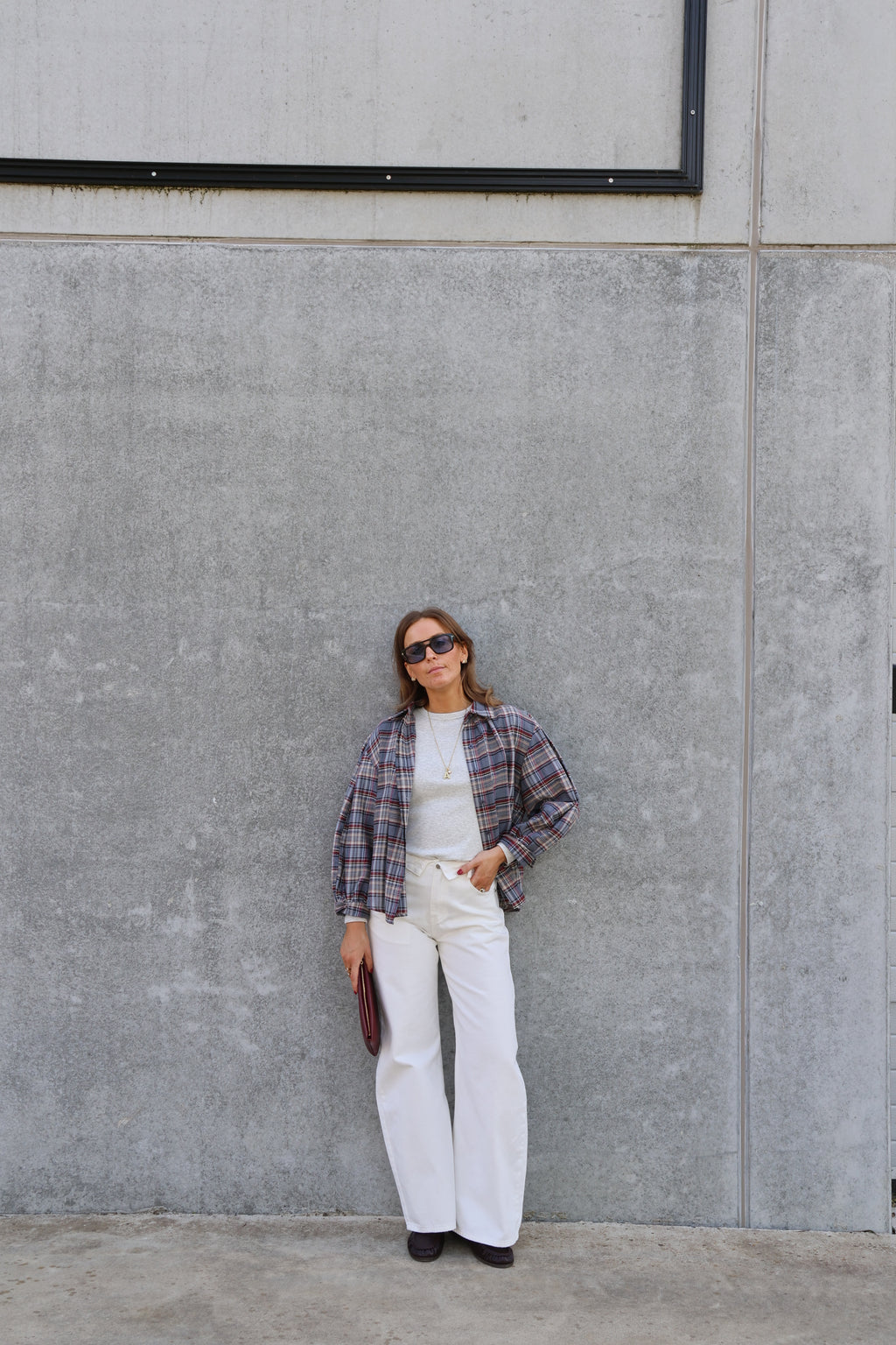Hazel jeans wit met detail