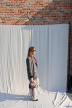 Lara geruite blazer grijs