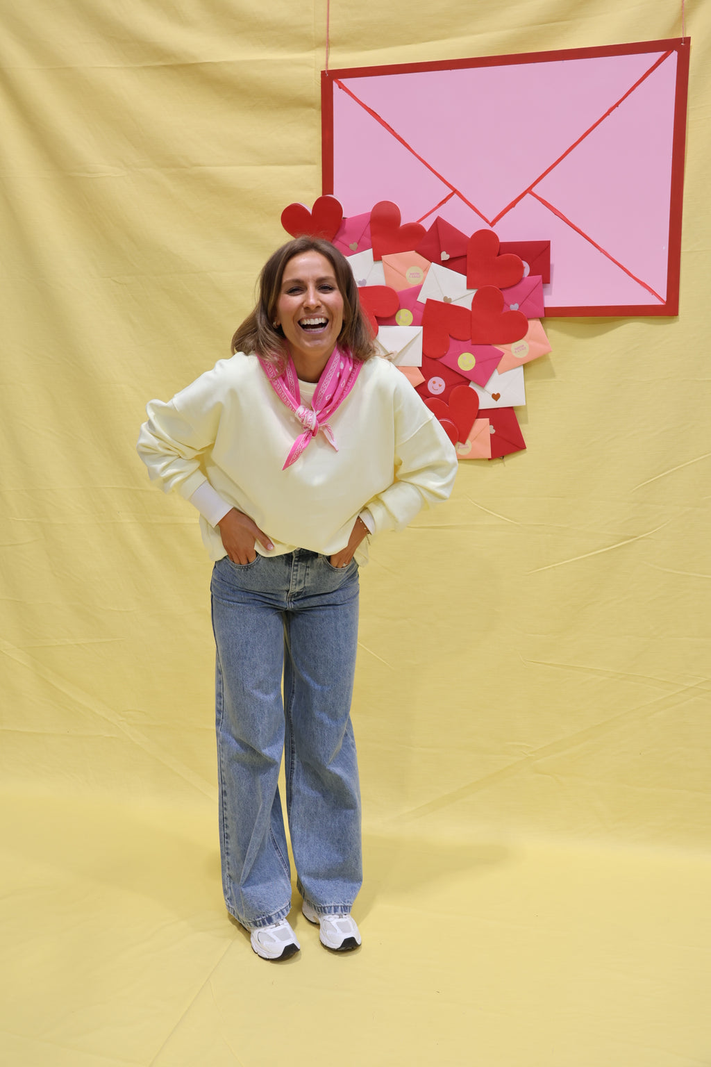 Lily print scarf pink