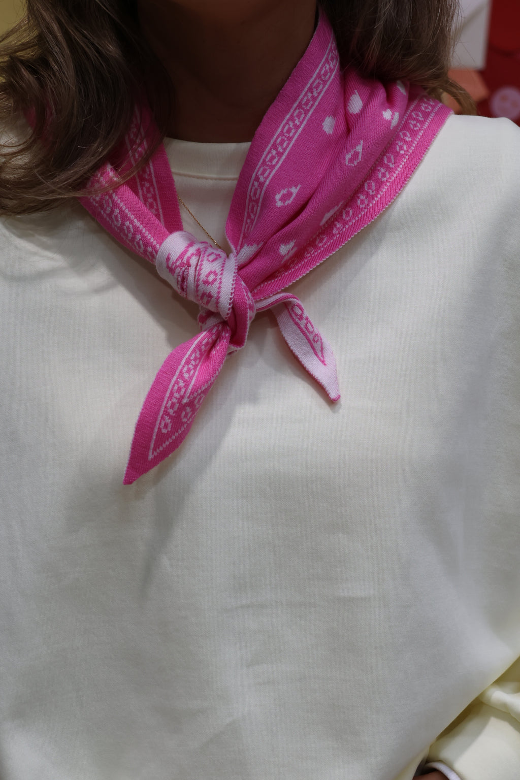 Lily print scarf pink