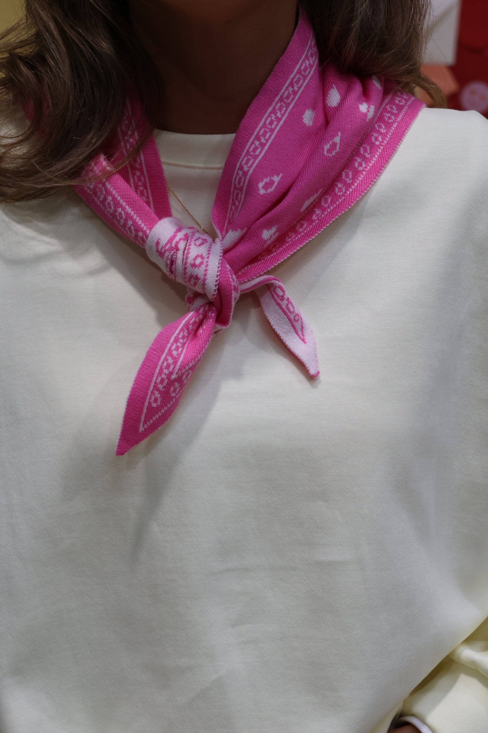 Lily print scarf pink