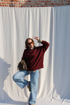 Lux oversized sweater bordeaux