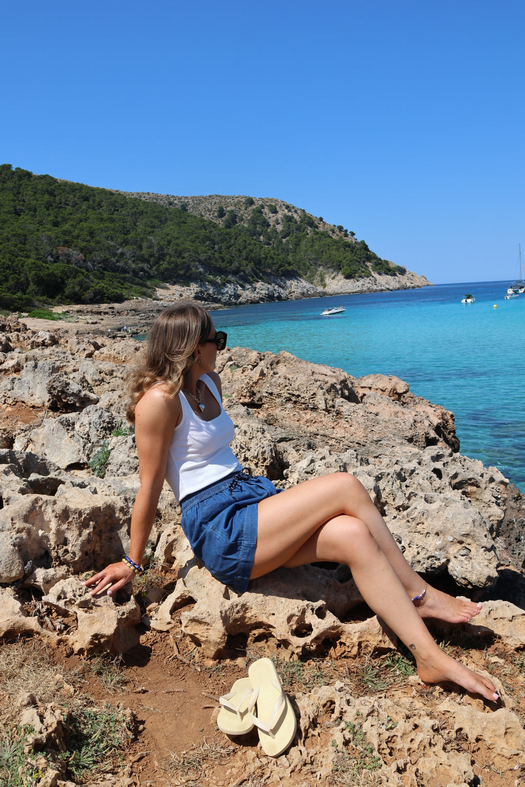 Alixe denim short met rekker