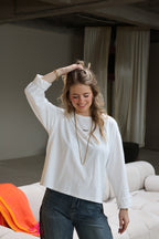 Boxy longsleeve wit