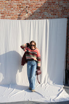 Coco wide leg jeans met asymmetrische knoop