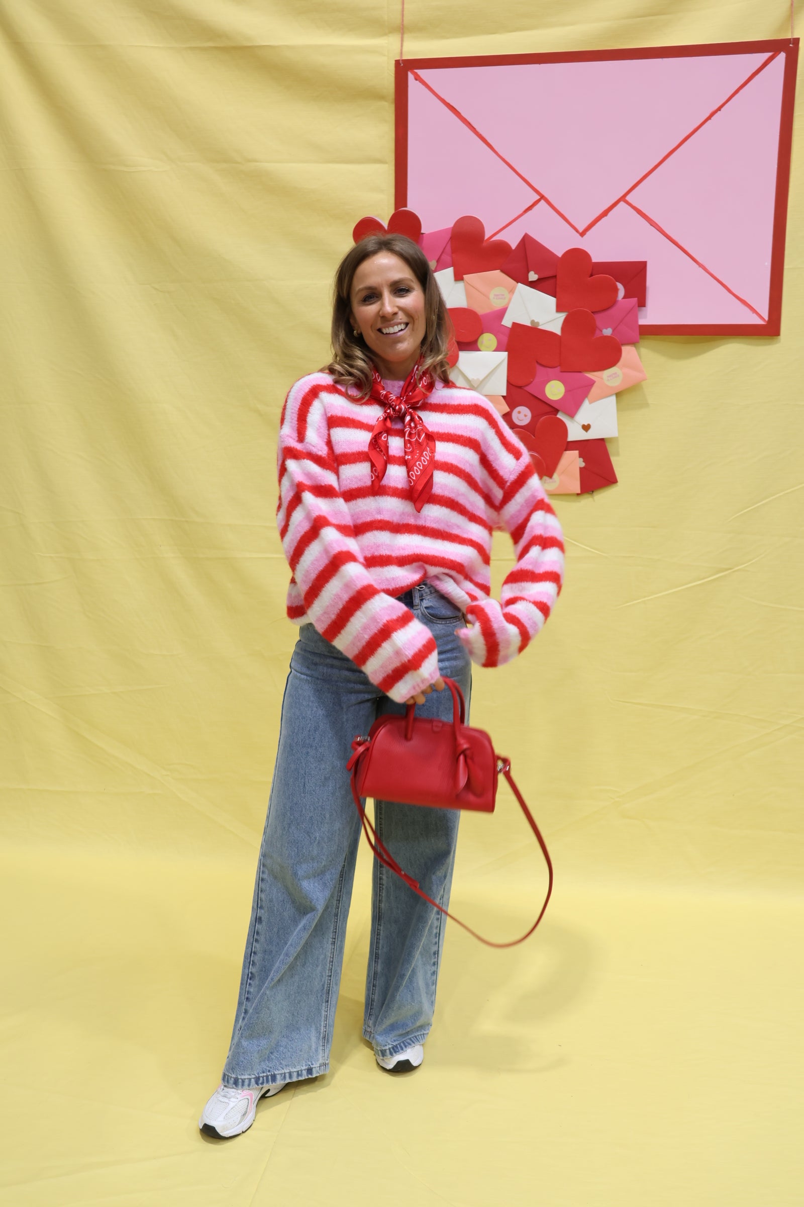 Daisy gestreepte trui rood/roze