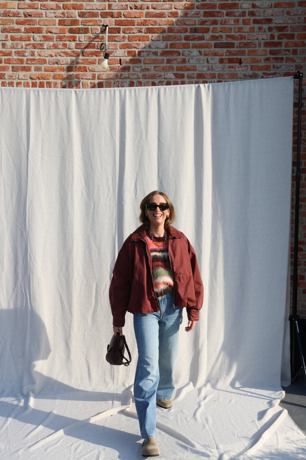Coco wide leg jeans met asymmetrische knoop