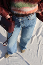 Coco wide leg jeans met asymmetrische knoop