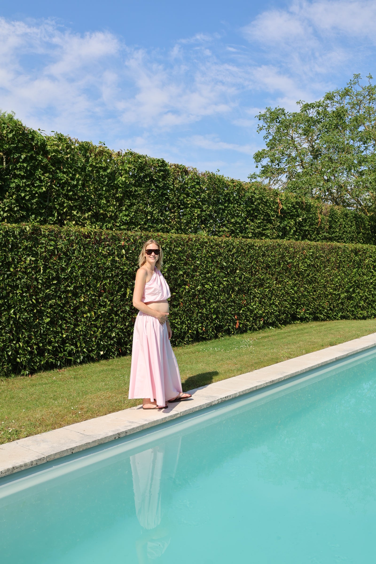Rosie midi rok roze