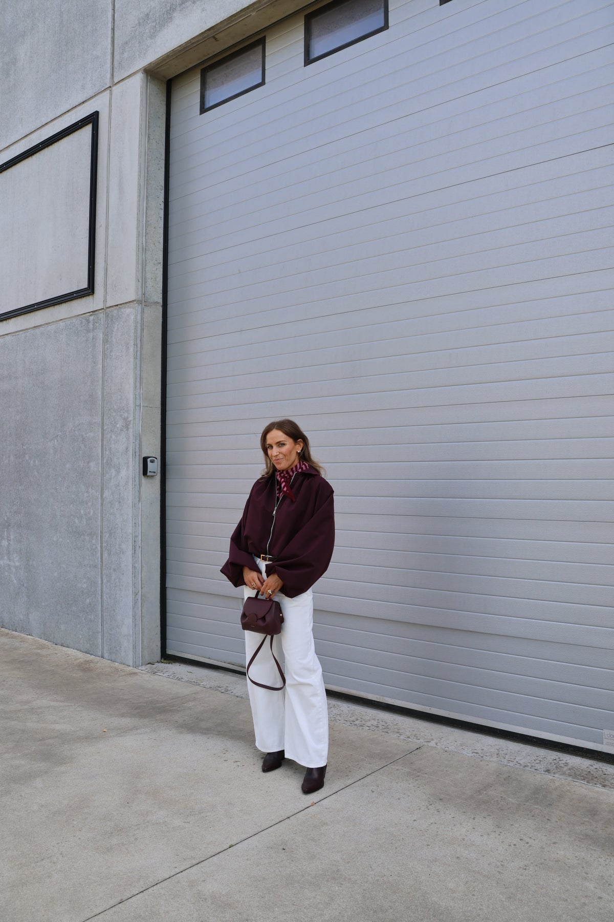 Lou gestreept sjaaltje roze/bordeaux