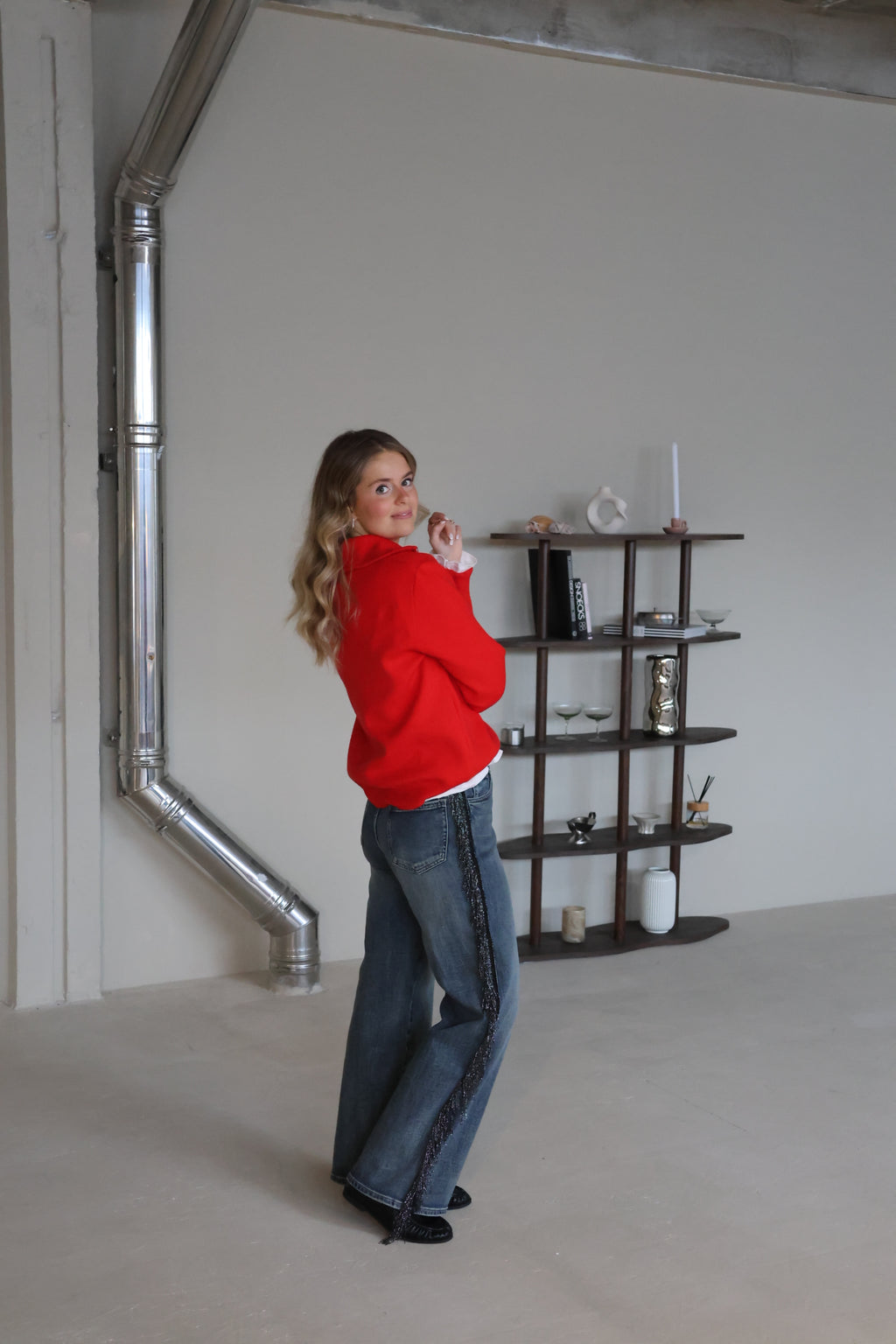 PRE-ORDER Odyle zipper sweater red