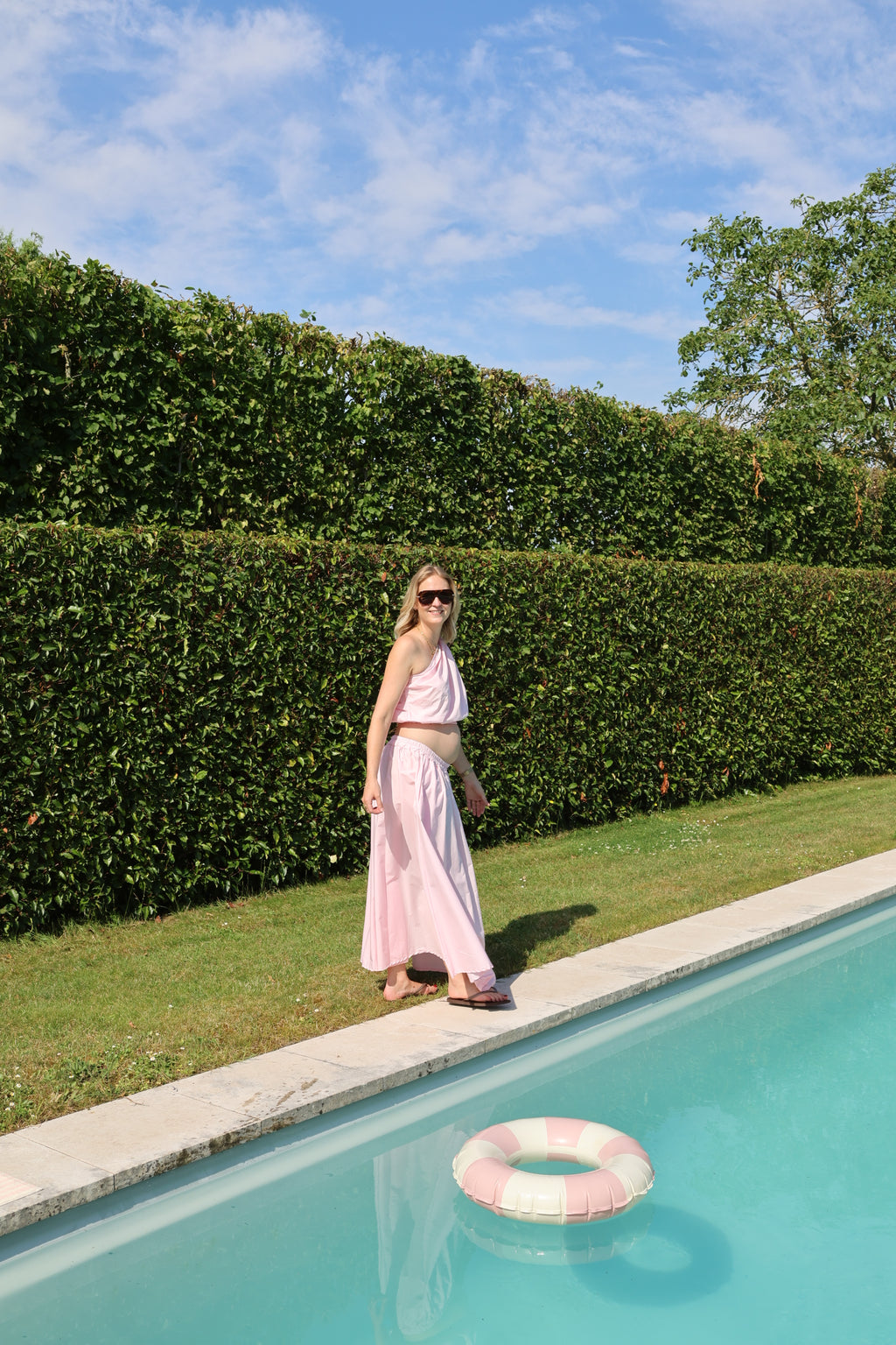 Rosie midi rok roze
