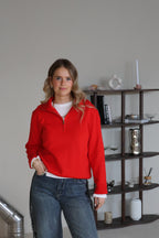 PRE-ORDER Odyle zipper sweater red