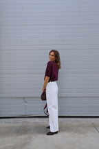 Hazel jeans wit met detail