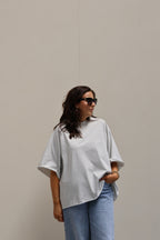 Gulia oversized T-shirt grijs