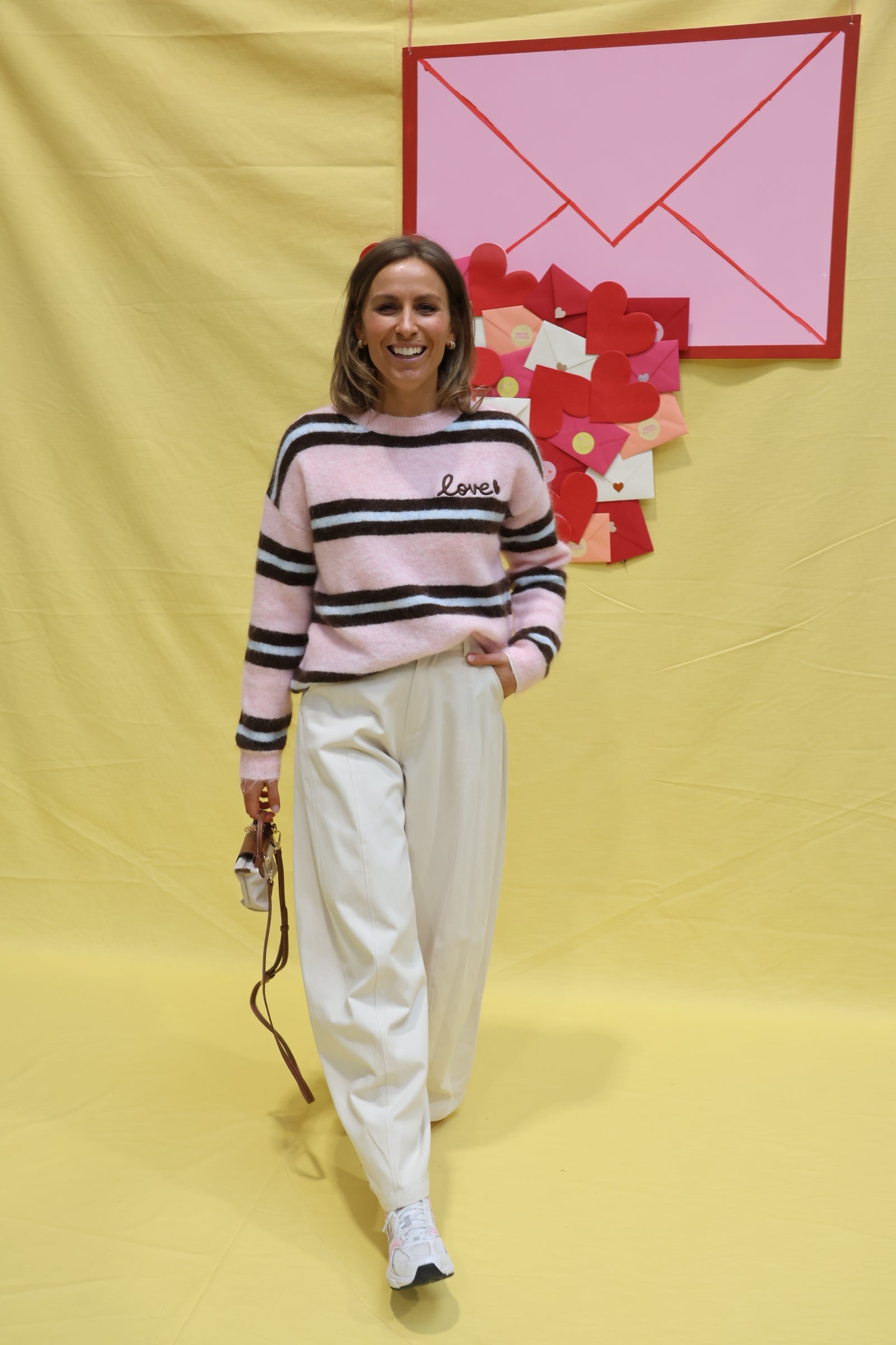 Mina love knit roze/bruin