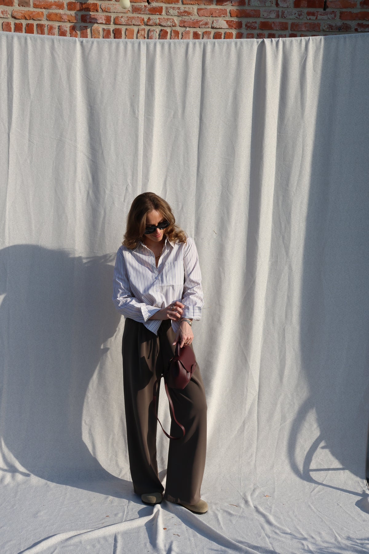 Fleur gestreept hemdje beige
