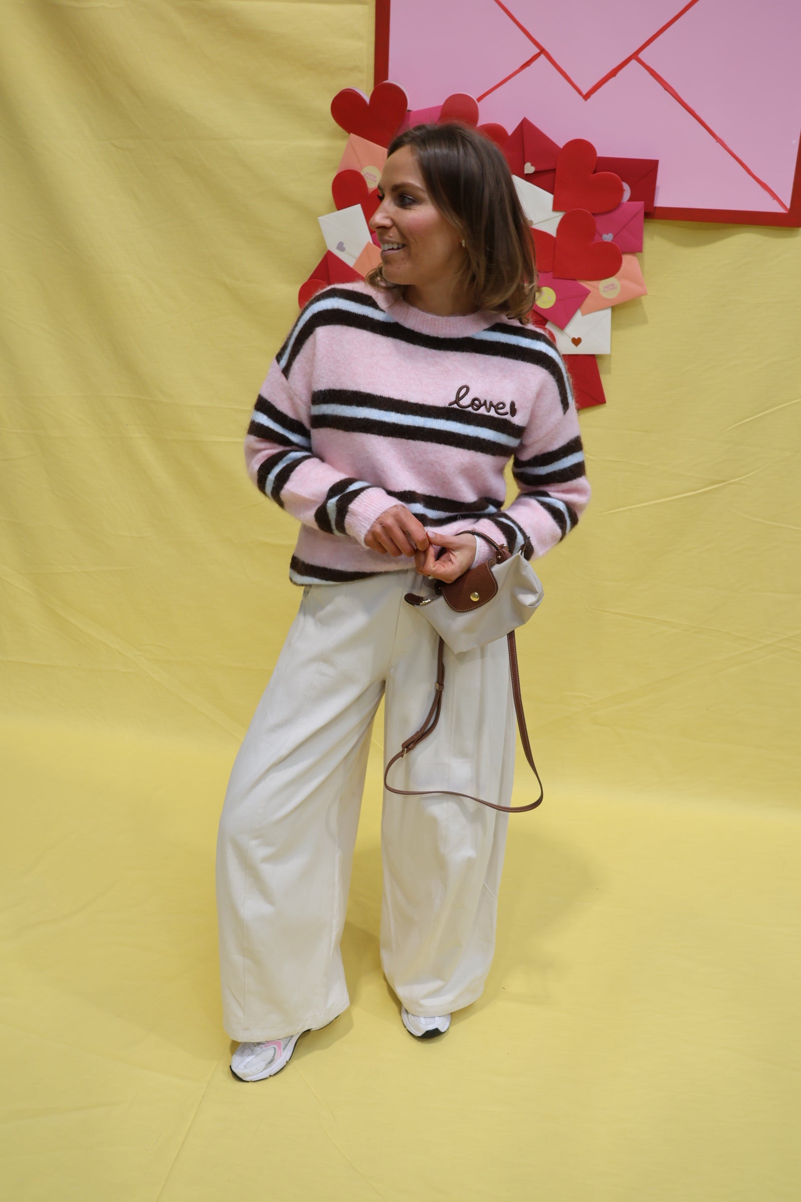 Mina love knit roze/bruin